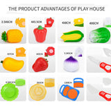 12PC Cutting Fruit Vegetable Pretend Play Children Kid Educational Toy